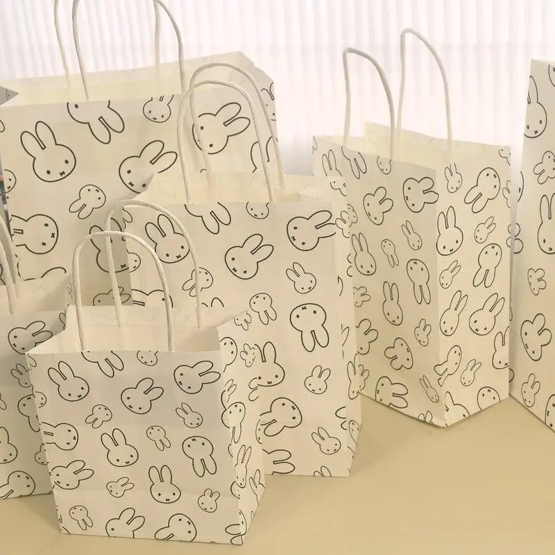 Miffy Kaninchen Niedliche Papier-Geschenktüte Kawaii Cartoon Handtasche Geburtstagsparty Gastgeschenk Geschenkverpackungstasche