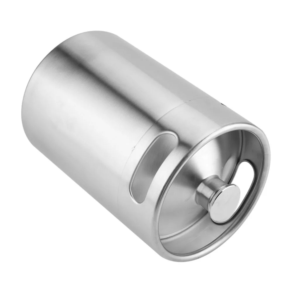 

Home Beer Barrel Mini Stainless Steel Container Spiral Cover Design Portable Supply For Hotel And Household Beer Storage
