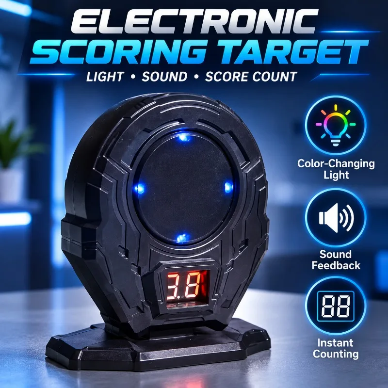 Electronic Scoring Induction Target with Color Changing Light, Sound Effect for Indoor Leisure Game