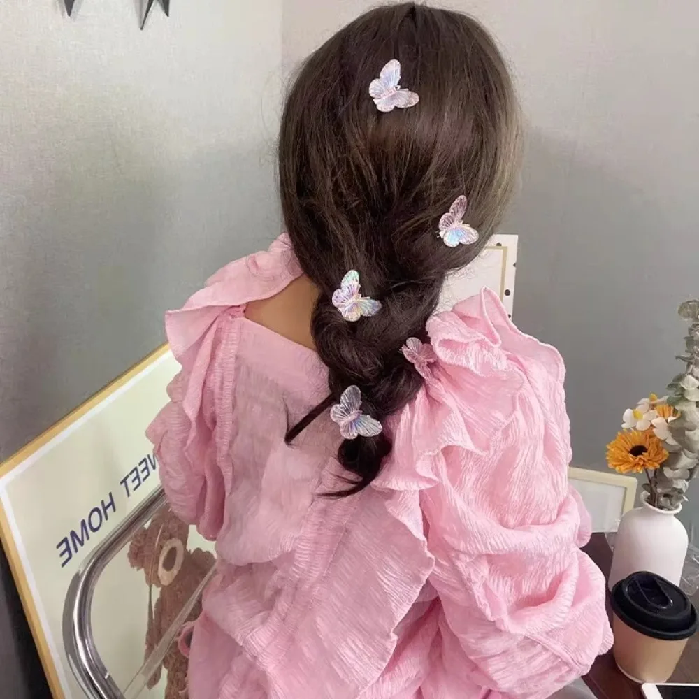 Новая милая заколка для волос в виде бабочки, мини-аксессуары для волос, заколки для челки в виде бабочки, заколки для волос в виде бабочки-русалки