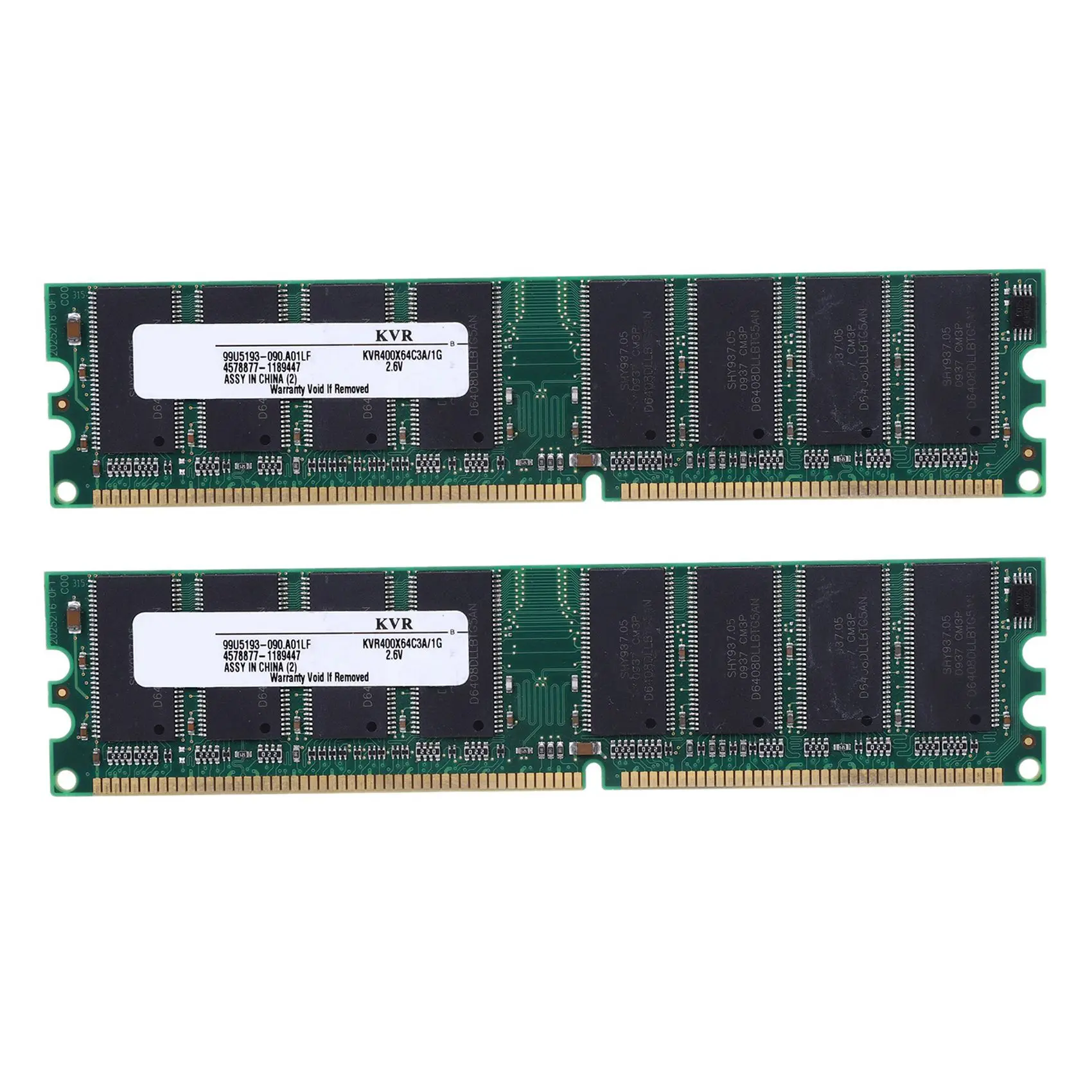 A45U 2X 2.6V DDR 400Mhz 1GB Memory 184Pins PC3200 Desktop For RAM CPU GPU APU Non-ECC CL3 DIMM