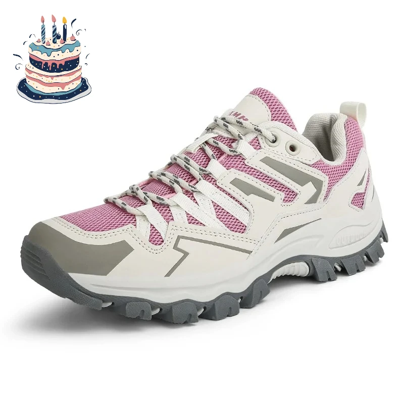 

2025 Hiking Shoes Men Women Mesh Sneakers Breathable Fashion Mountain Shoes Boy Spring Autumn Summer Work Shoes Outdoor Trekking