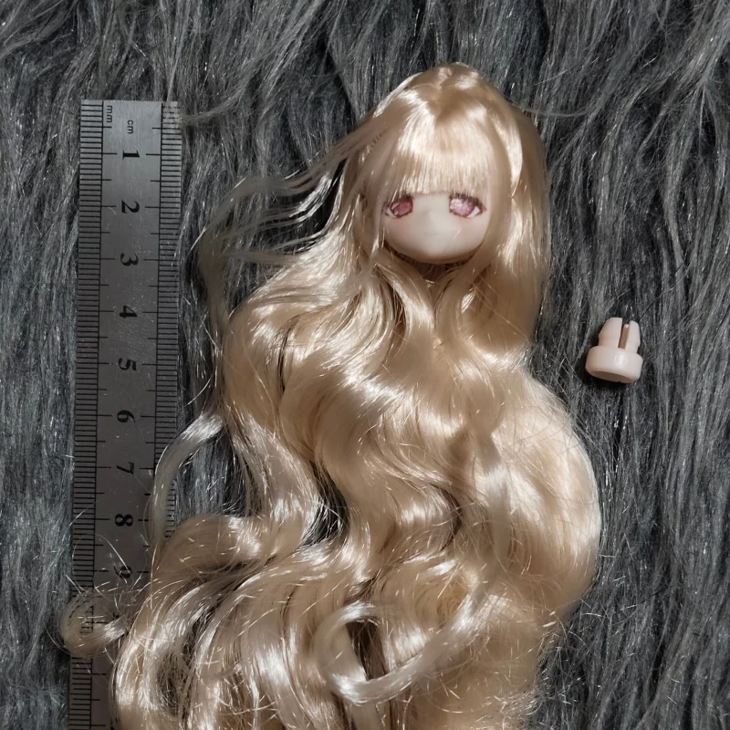 Lumiput E-Alike Series 1/8 Bjd Lumip Custom Bjd Doll Head Long Wavy Blonde Hair Scale Movable Doll Head Diy Figure Customization
