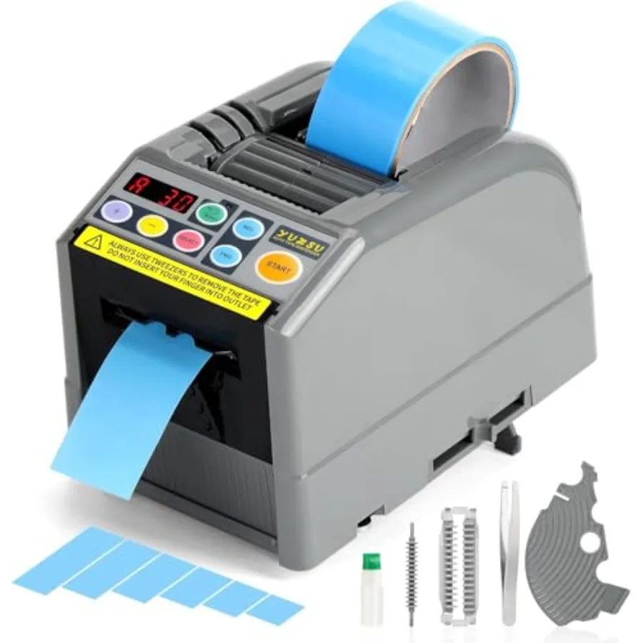 

Ribbon Cutting Machine, Semi-Automatic Tape Dispenser, 6-60mm Width, 5-999mm Length, Ideal for Shipping, Schools, Restaurants,