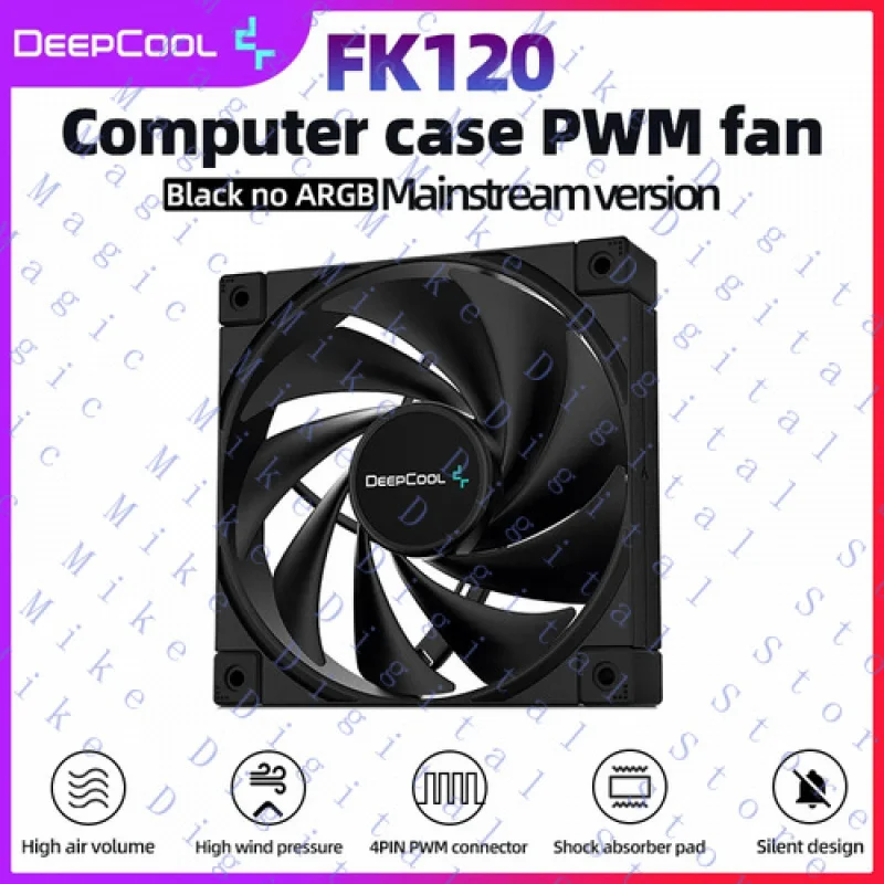 UU  1-6PCS for DeepCool FK120 PC Case Fan 120mm Computer CPU Cooler Fan 4 pin PWM Water