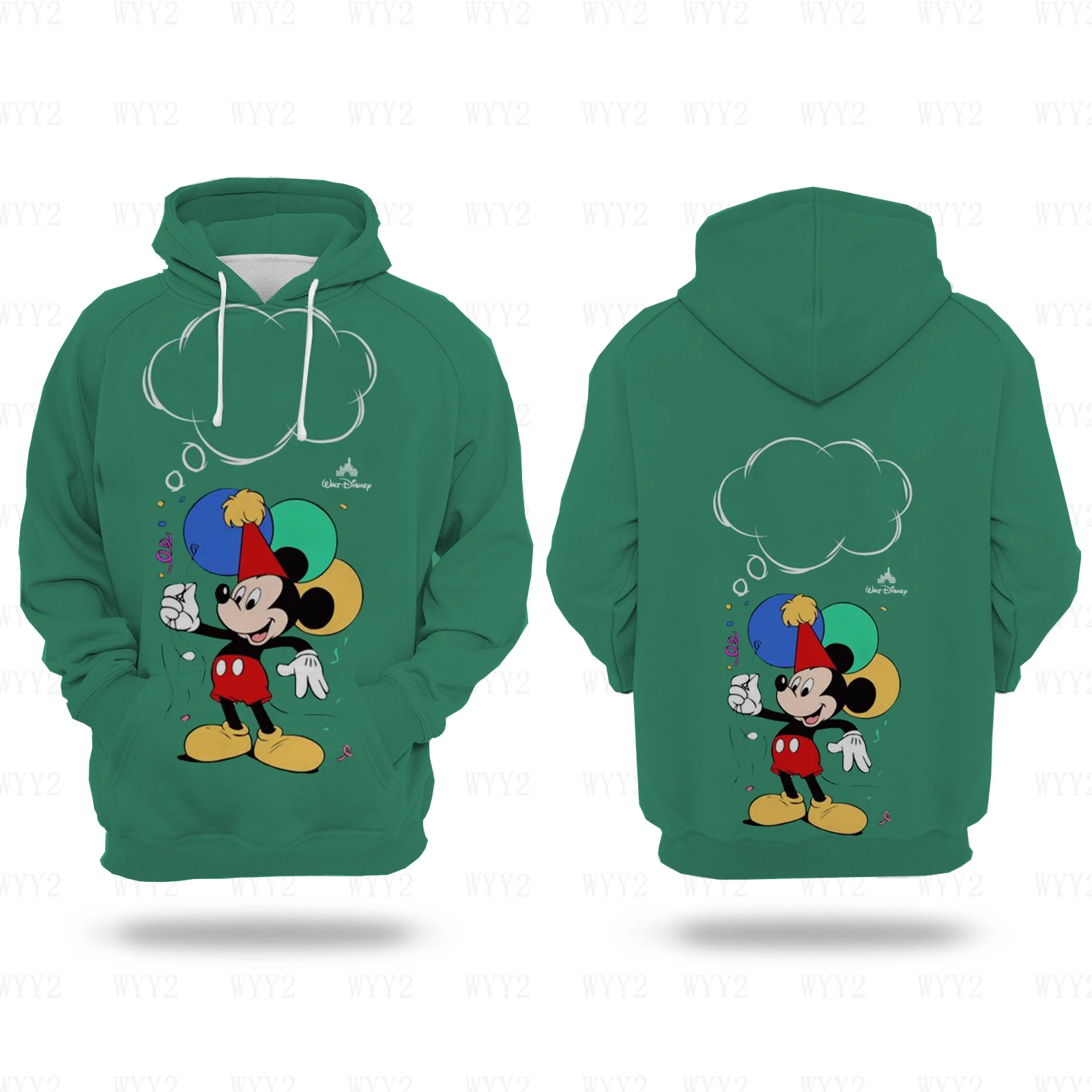 Ladies Hoodie Fall and Winter style Disney Mickey Print Ladies hoodie Loose top Ladies 2024