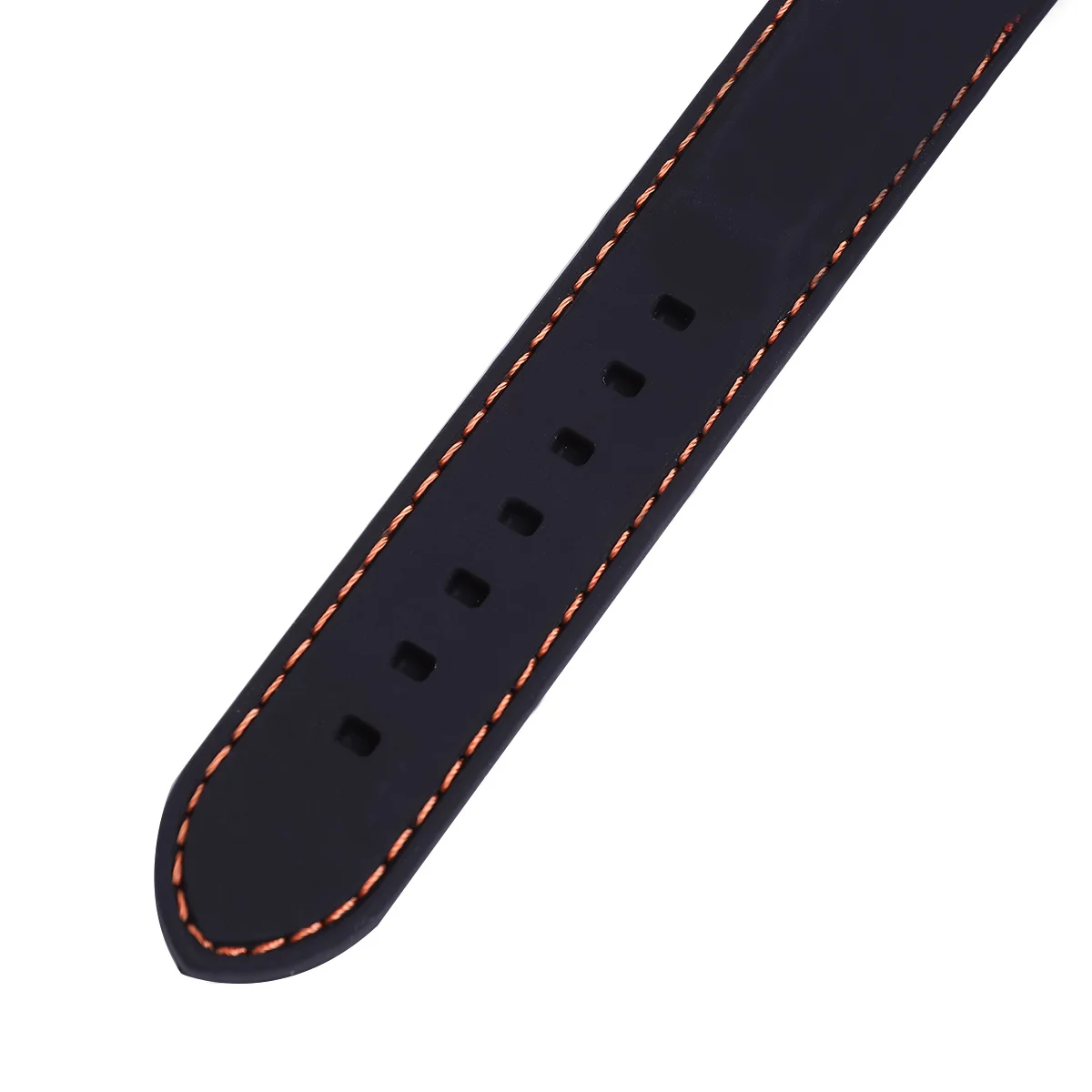 

22mm Waterproof Silicone Watch Strap Black Durable Smooth Fitness Swimming Matching Most Watches