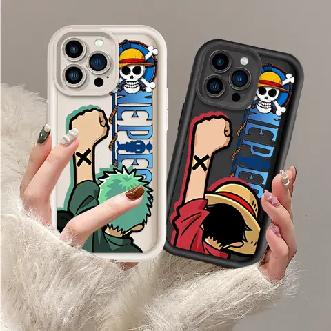 O-one Pieces 만화 iPhone 15 14 13 12 11 Pro Max XS X XR 7 8 Plus 6S 5S 실리콘 아이 사다리 전화 케이스