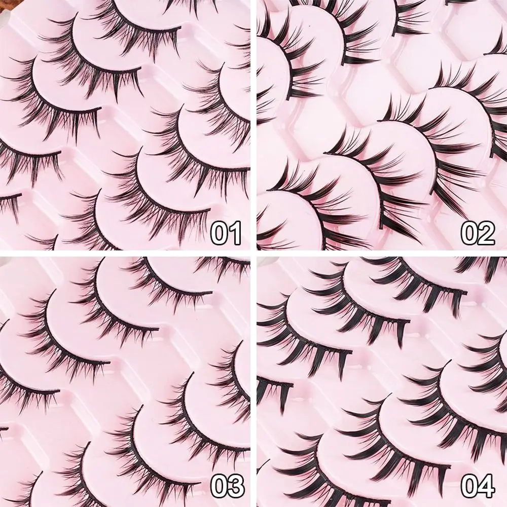 Hochwertige konische falsche Wimpern, schwarze C-gekräuselte Einzelwimpern, natürliche Wimpern