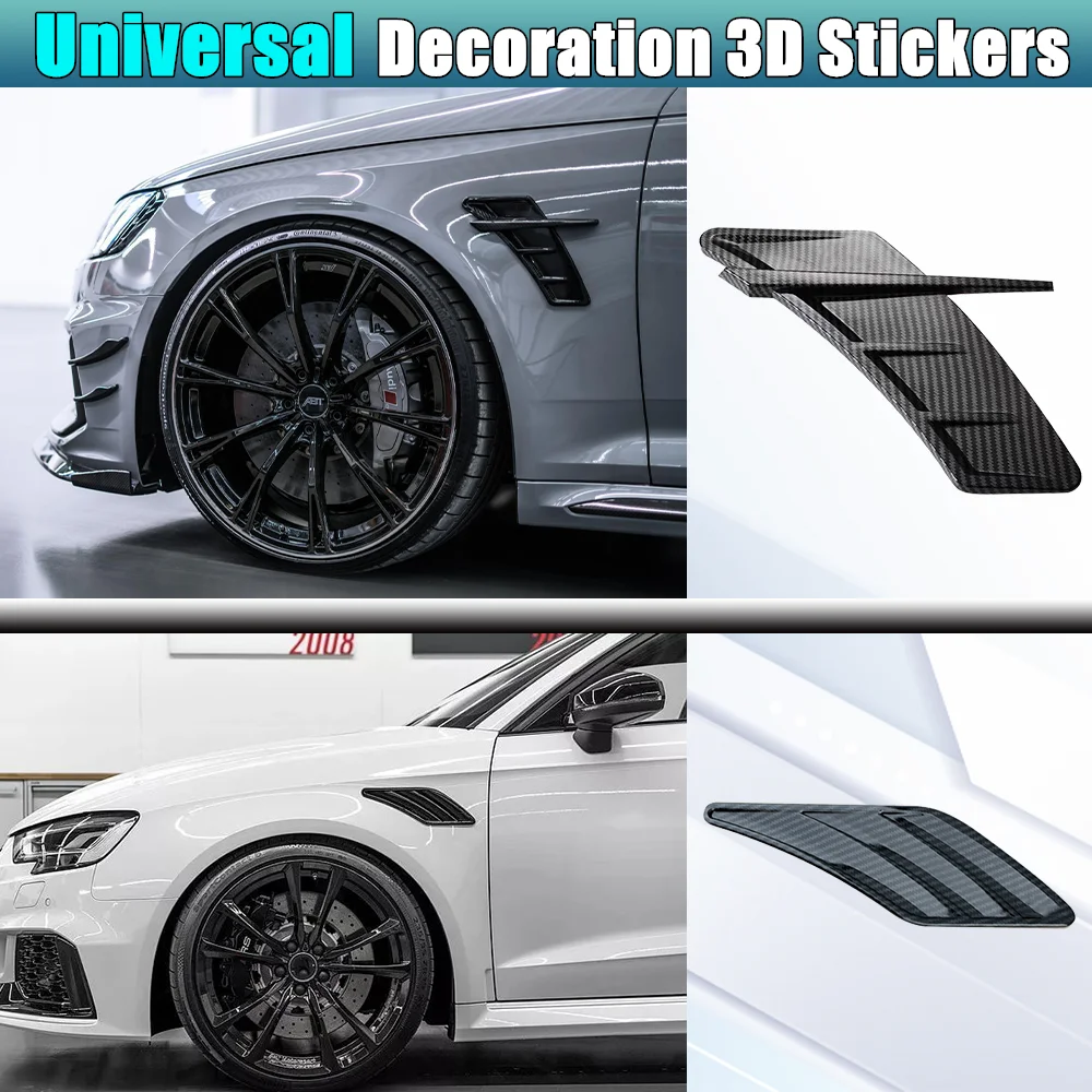 Car Air Vent Sticker Side Fender Sticker Universal For Audi A3 8P 8V A4 B8 A5 A6 C6 C7 A7 A8 Q3 Q5 Q7 RS5 RS6 RS7 S3 S4 S5 TT