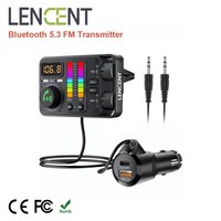 LENCENT Bluetooth 5.3 Car FM Transmitter, Hi-Fi Treble & Bass Music Player, PD20W QC18W Fast Car Charger, Radio Bluetooth Car Ad