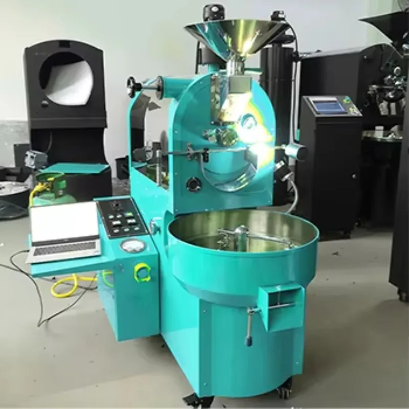 Electric Gas Coffee Roaster 1kg-120kg Coffee Roasting Machine with Temperature Control and Heat Adjustment