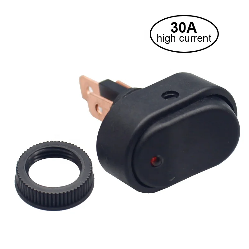 12V 24V 30A LED Automobile Car on OFF  Dot Light Rocker Switch