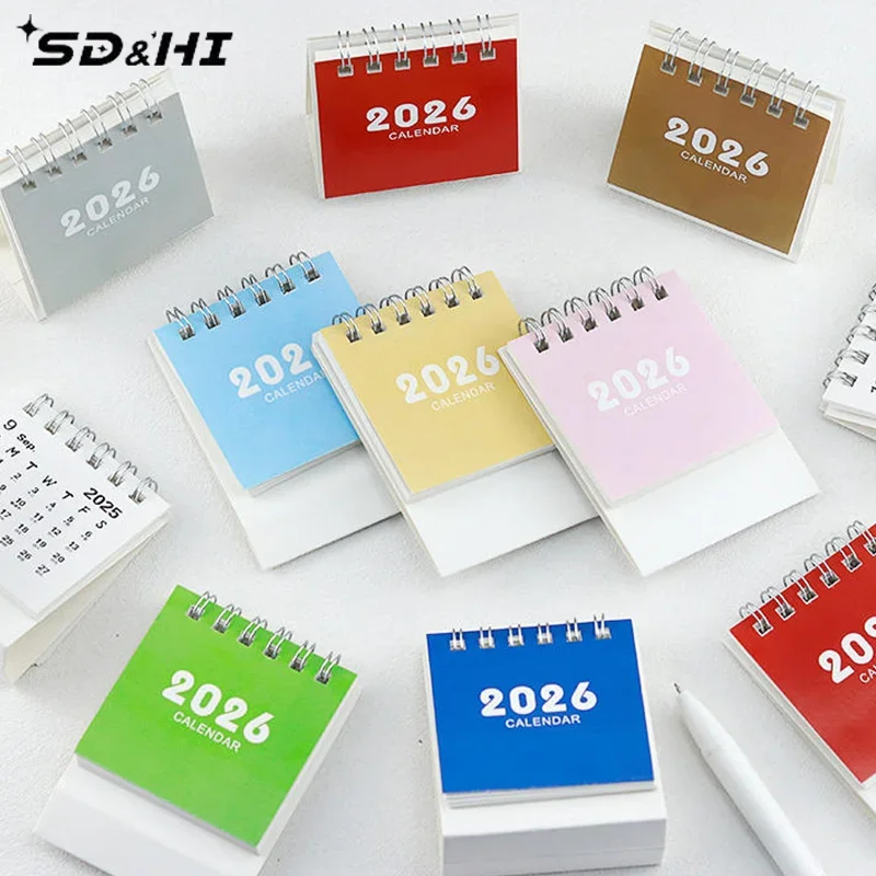2026 Mini Calendars Creative Desk Portable Travel Calendars With Butterfly Capybara Designs Monthly & Weekly Planner Calendar