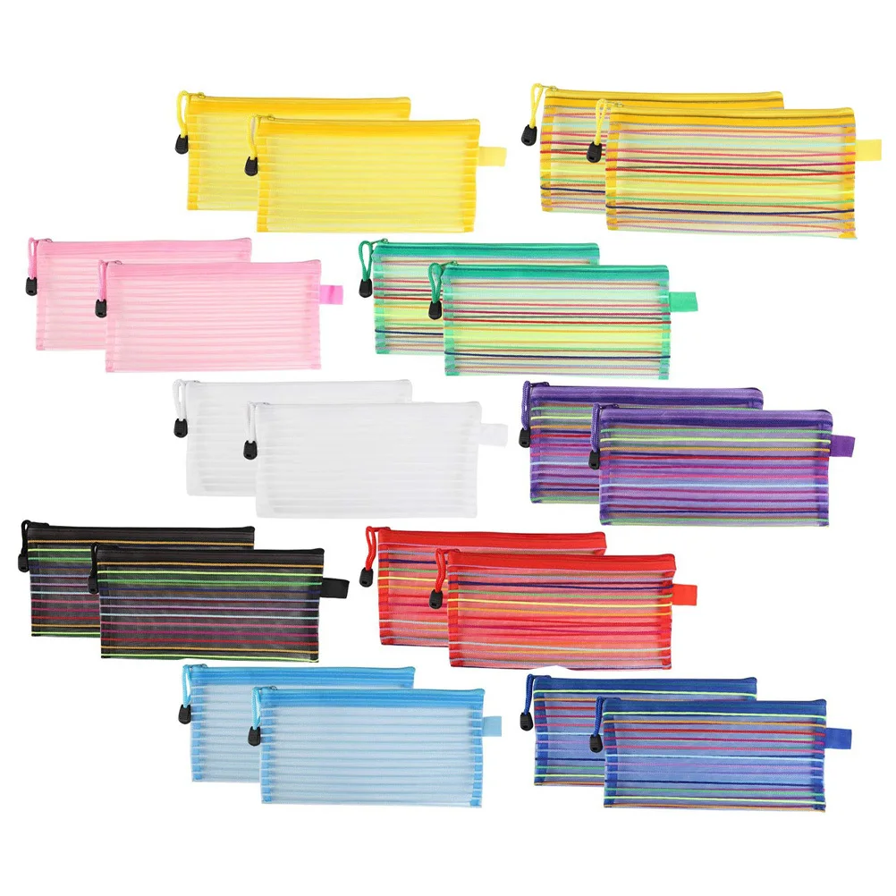 

20Pcs Multi-Function Pencil Case High-Grade Material Portable School Office Supplies Storage Accessories for and Adults