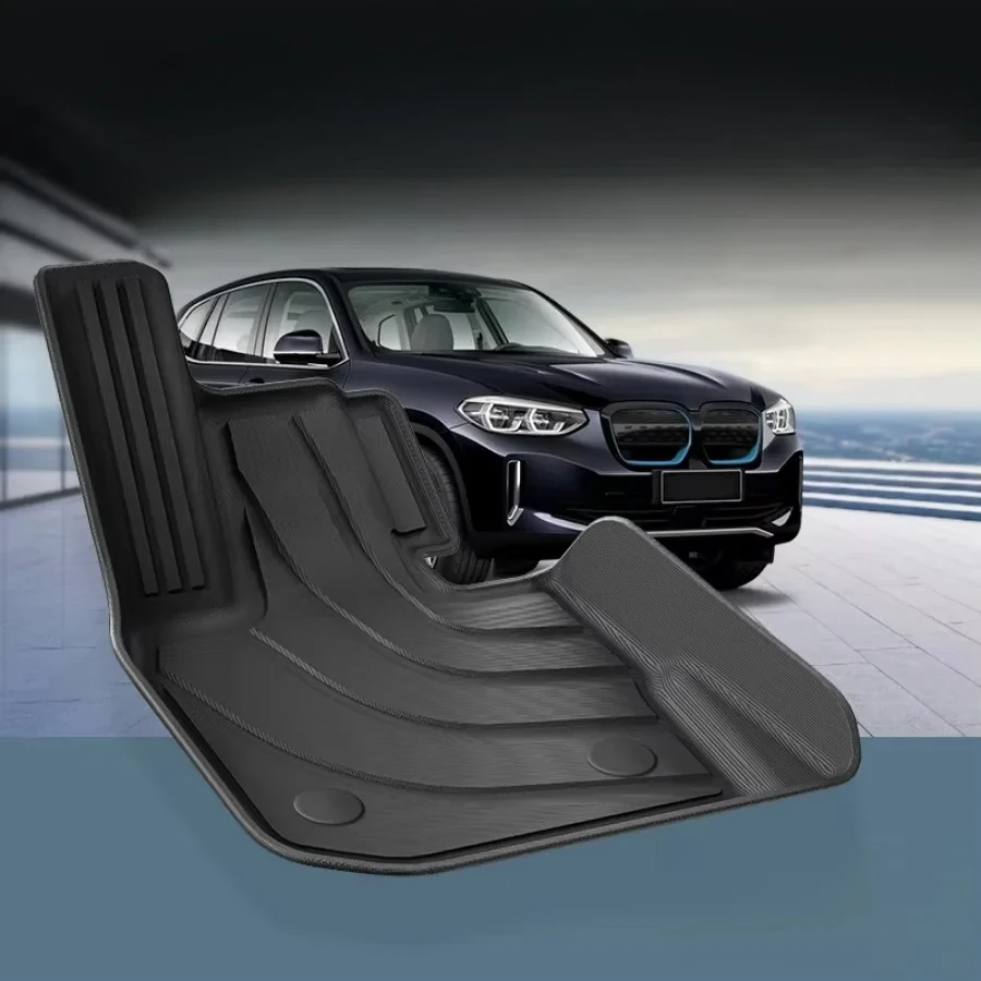 TPE Floor Mats for 2018-2024 BMW X3 & X4 Trunk Cargo Liner All Weather Floor Liner 2nd Row Seatback Protecter Mat
