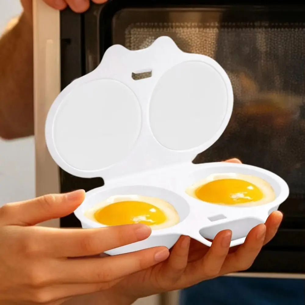 Food Grades Plastic Microwave Egg Cooker Kitchen Cooking Mold Heat Resistant Egg Steamer Easy To Clean Portable Steamed Egg Box