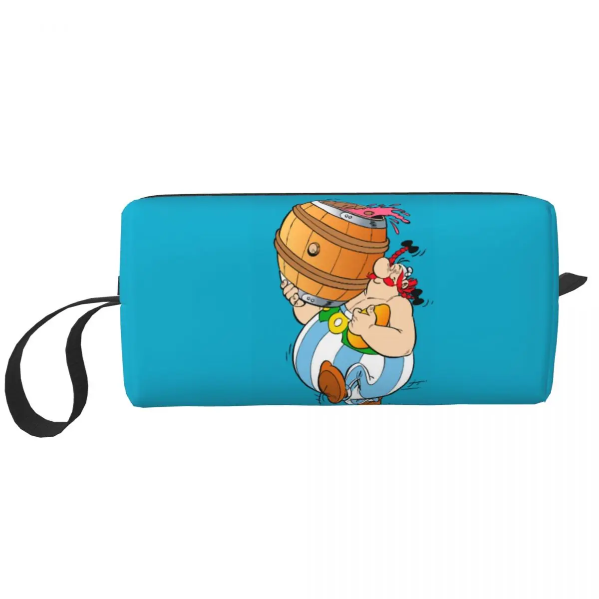 Funny Asterix And Obelix Makeup Bag Pouch Waterproof Cartoon Cosmetic Bag Travel Toiletry Bag Organizer Storage Purse Large