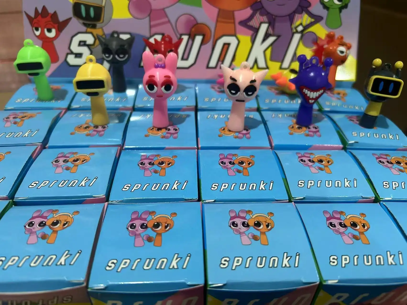 Beflockung Weinen Baby Blind Box Ornament Kleine Polizistin 3d Nette Partikel Puppe Trendy Spielen Mystery Box Geschenk Großhandel