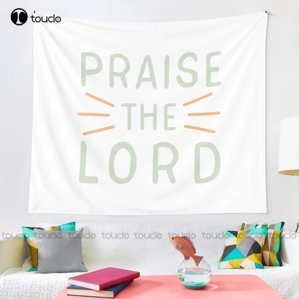 Christian Quote Praise The Lord Christian Quote Tapestry Tapestry Cool Blanket Tapestry Bedroom Bedspread Decoration Funny Wall