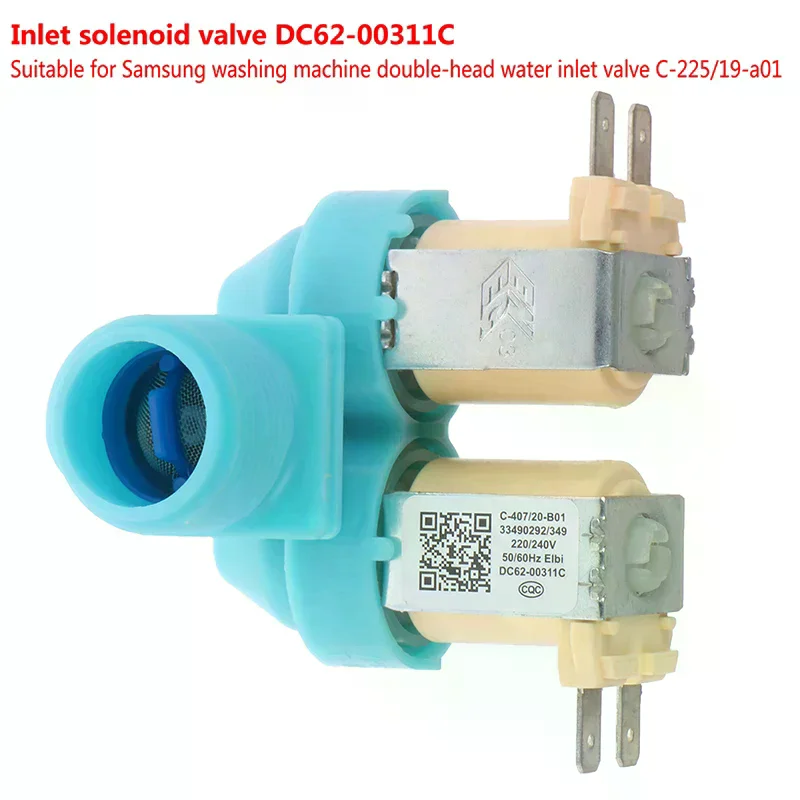 1pc Accessory E C-225/19-a01 Water Inlet Solenoid Valve Dc62-00311c for Washing Machine Double Head