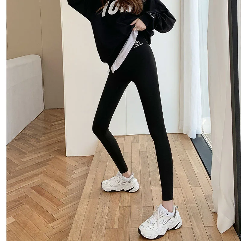 1 Stück Damen-Leggings, Stretch-Yoga-Hose, Push-Up Fitness-Laufhose, Sportbekleidung, einfarbige Hose – Detail 7