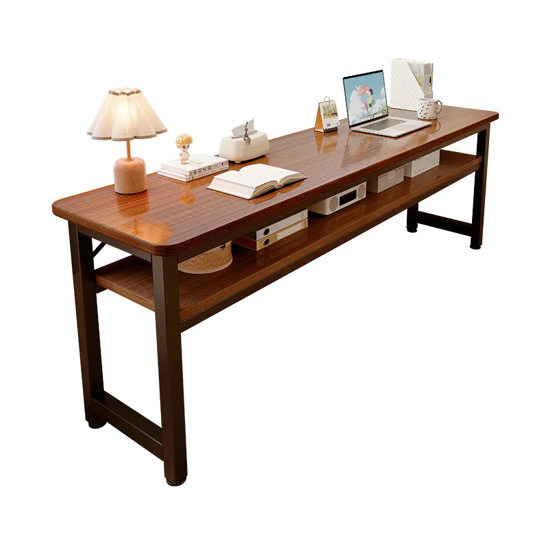 Long table Simple double desk Student home bedroom Computer desk Office Rectangle wall narrow table