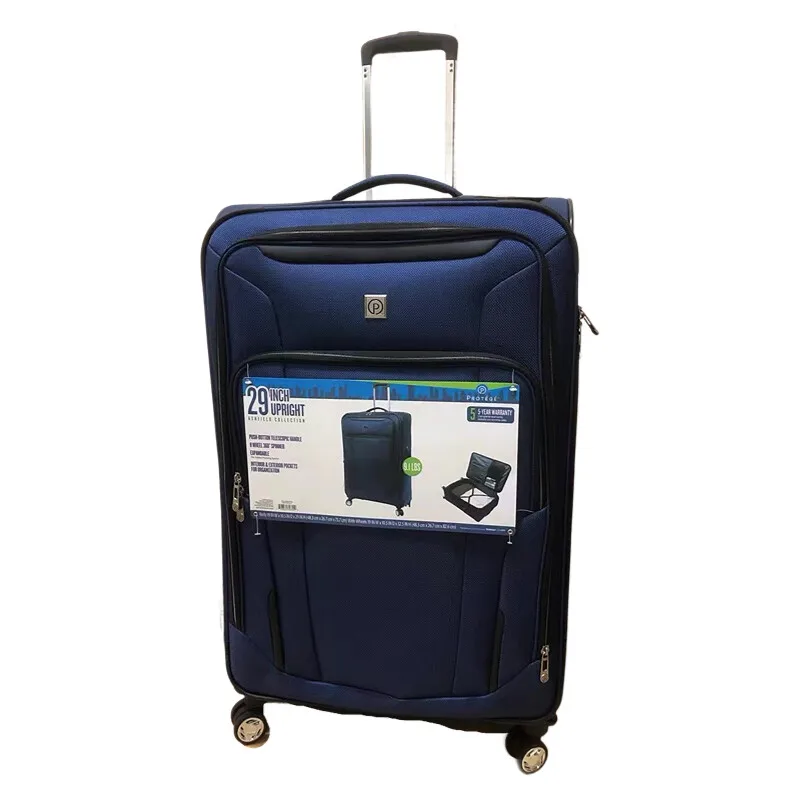 

29 Inch Pro Large Capacity Lightweight Expandable Suitcase - Oxford Fabric Checked Luggage, Travel Trolley Bag