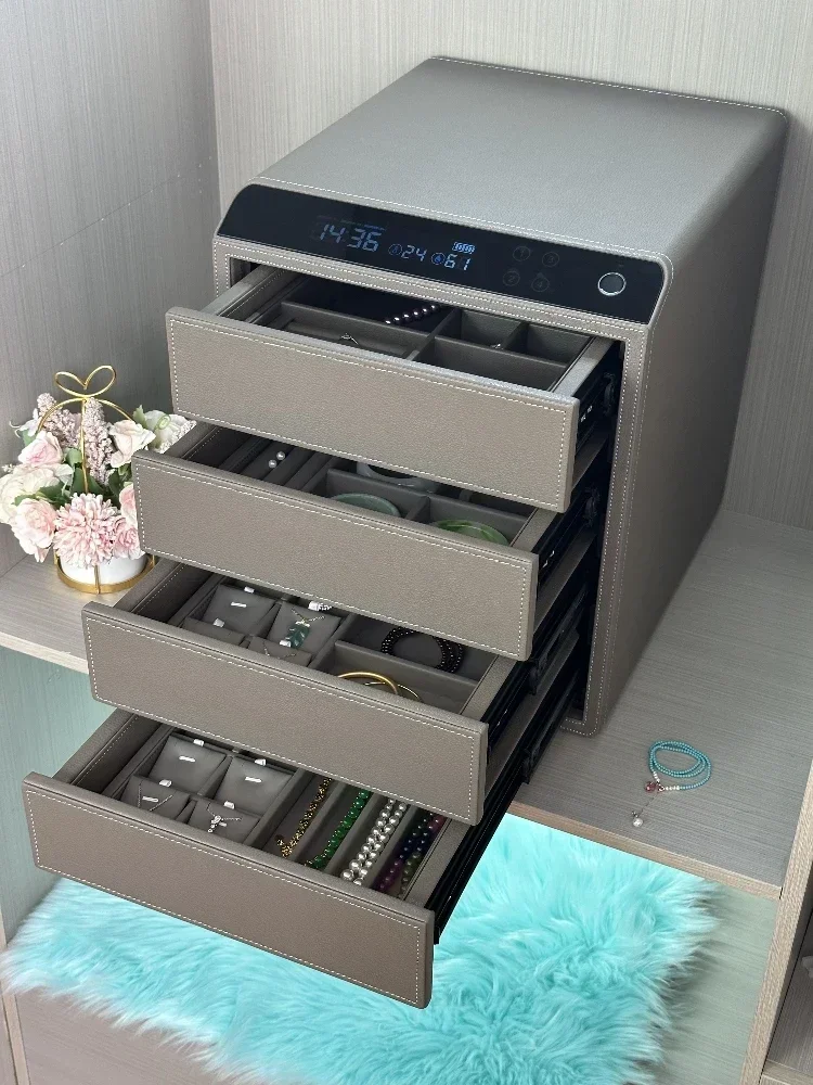 درج منزلي صغير ببصمة الإصبع وكلمة المرور آمن بأربع طبقات للذكاء المكتبي #5