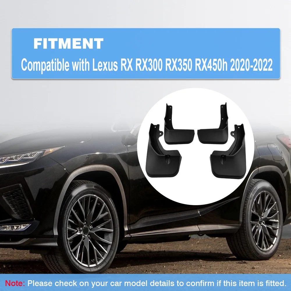 

Car Mud Flaps mudguard Front and Rear Accessories For Lexus RX RX300 RX350 RX450h 2020-2022
