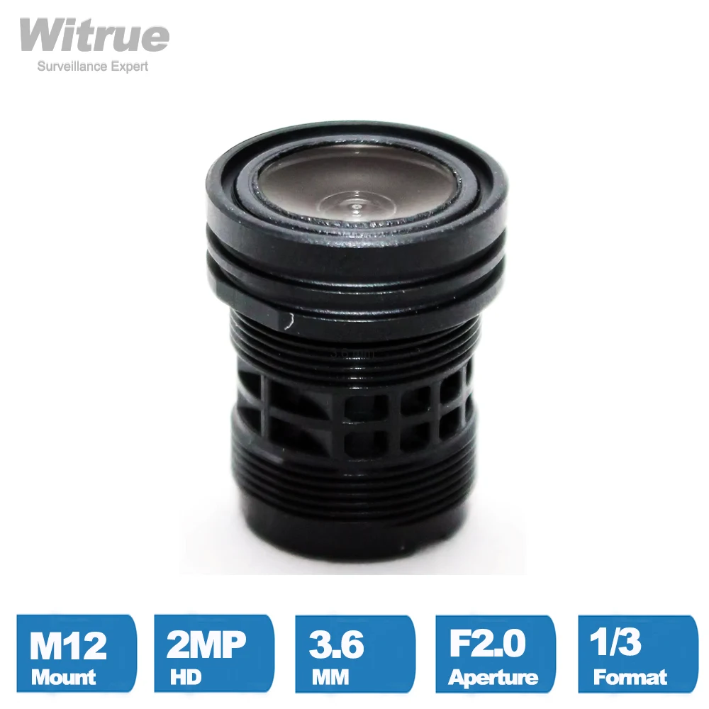 Witrue Cctv Lens 3.6mm 2 Mega Pixel M12 Mount  1/3