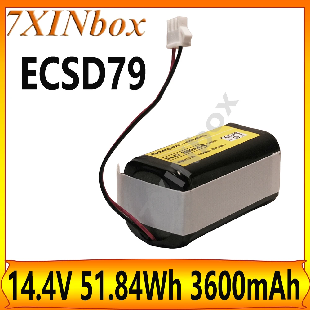 7XINbox ECSD79 14.4V 51.84Wh 3600mAh replacement battery For Ecovacs RoboVac 15C MAX 25C 30 G10 For Hybrid G30 CR20 CEN360