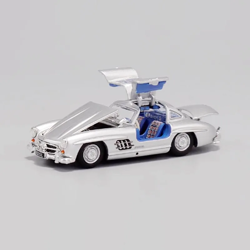 BSC 1:64 1955 300SL W198 Gull-wing door classic alloy full-open car model Adult Gift Hobby & Toys static ornaments Collectibles