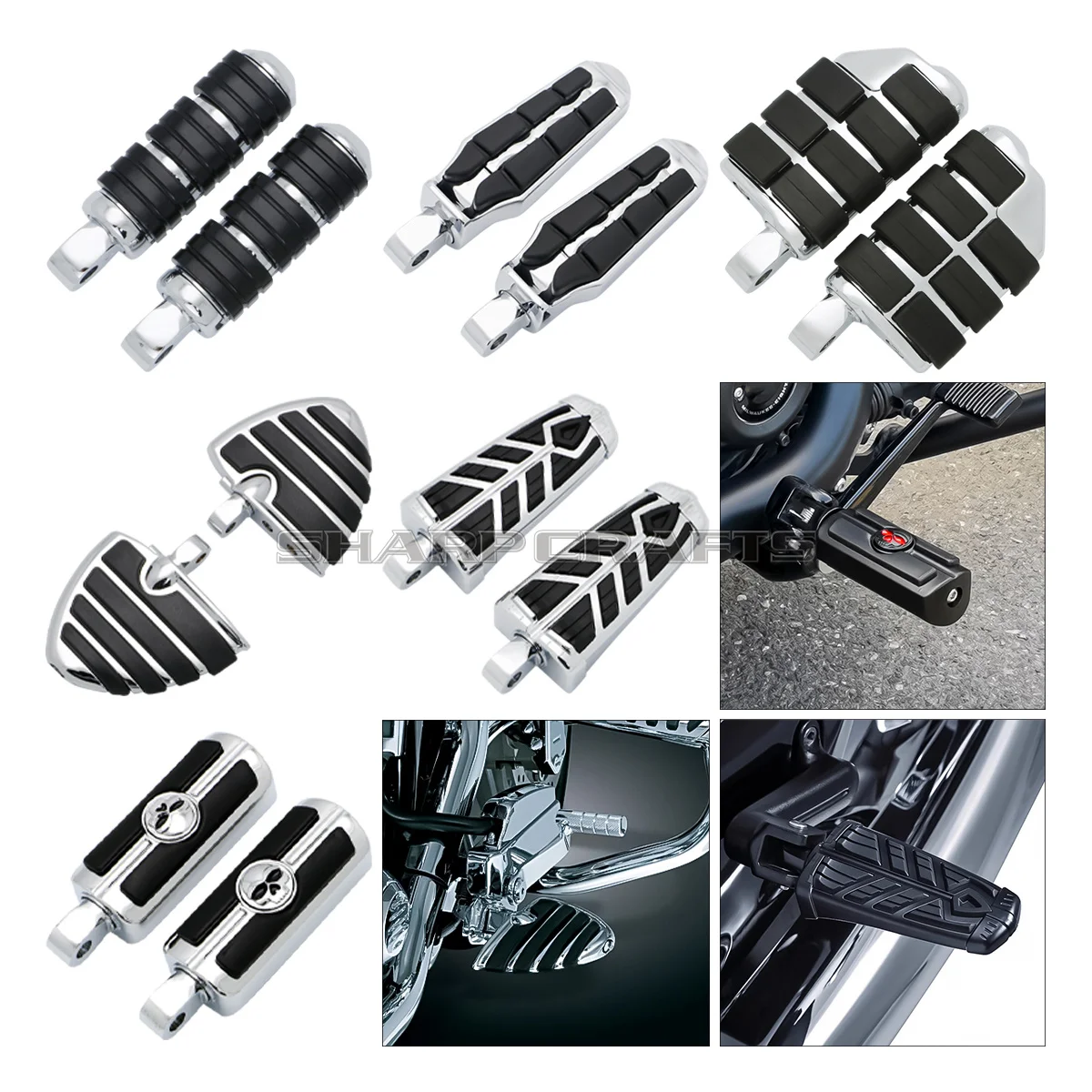 For Kawasaki Vulcan 650 S EN650 VN650 S650 2015-UP Motorcycle Accessories Front Rider Footrests Foot Pegs Pedals Footboards Fits