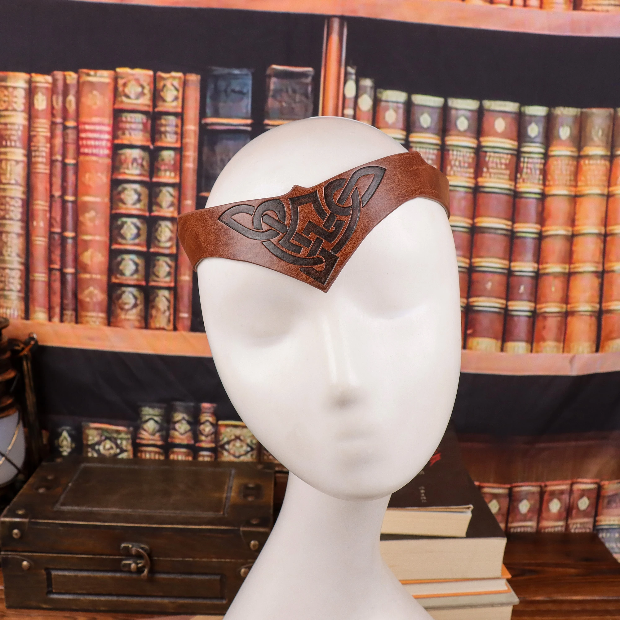 

Унисекс повязка на голову с завязками викингов, повязка для волос на Хэллоуин, Ларп, рыцарь-воин, Косплей Корона, для Хэллоуина, Рождества, Маскарада