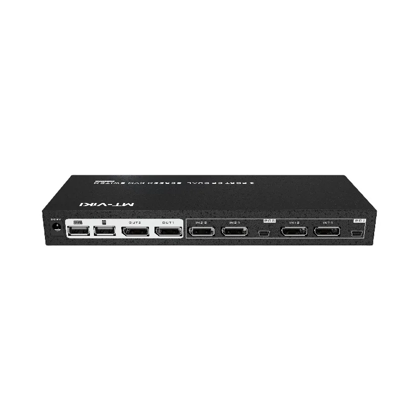 HDMI KVM Switch 2 Port Dual Monitor 4K@60Hz,  Video 4K HDMI KVM Switcher Two Monitors Two Computers