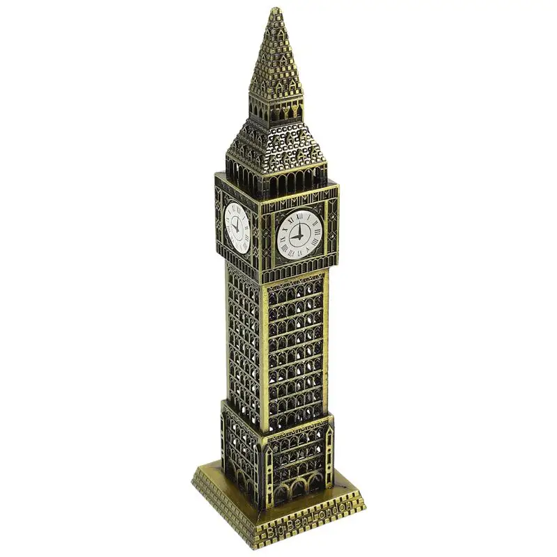 British Big Ben London Souvenirs Alloy Building Model Crafts Toy Home Ornament Resin Architectural Travel