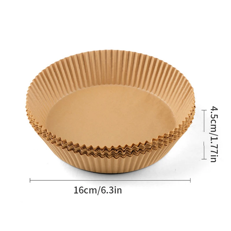 100PCS Air Fryer Special Fryer Paper Greaseproof Paper Round Blotter Baking Paper Kitchen Greaseproof image 6
