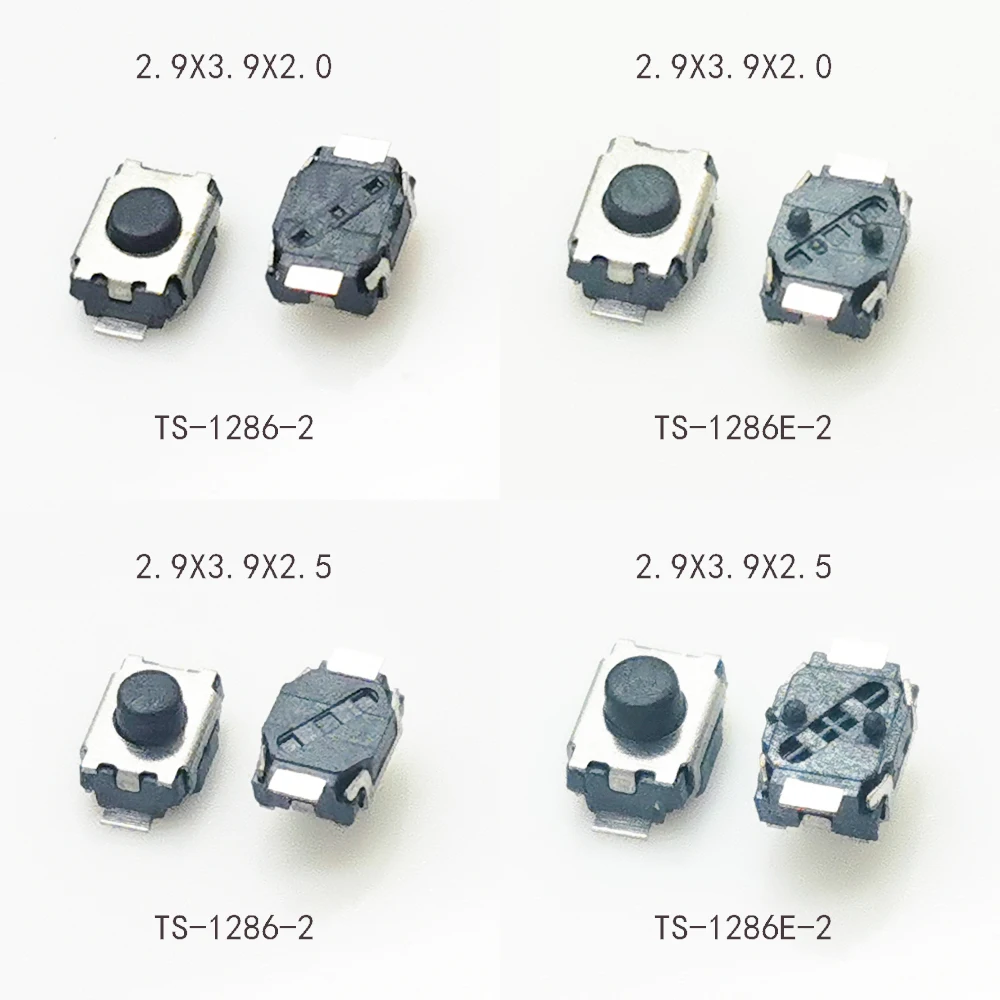 50PCS Mini Push Button Momentary Tact Button Switch 12V Tactile Switch SMD 2pin 3X4X2mm/2.5mm with/without points