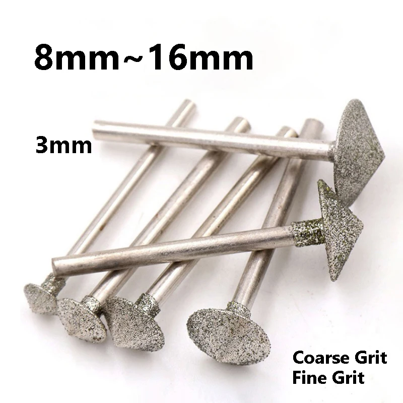 

8 мм 10 мм 12 мм 14 мм 16 мм конический зонтик в форме шлифовальных сверл для янтарного нефрита Dremel роторные инструменты для резьбы