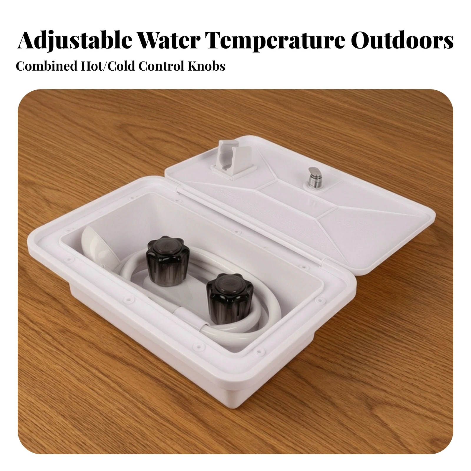 RV Exterior Shower Box Sturdy RV Outside Shower Box Compact Space-Saving for Campers, RVs, Motorhomes
