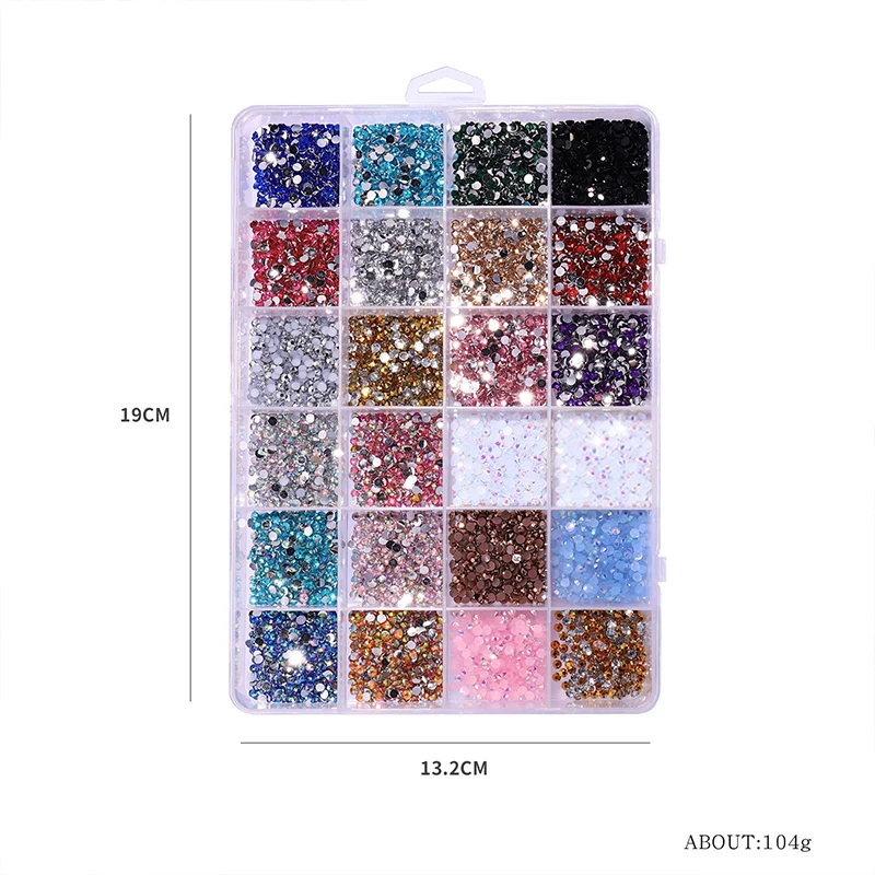 3500Pcs/Box Flat Bottom Round Resin Nails Art Pink AB Rhinestones Crystal Jewellery Sets Manicure Salon nail DIY Accessories