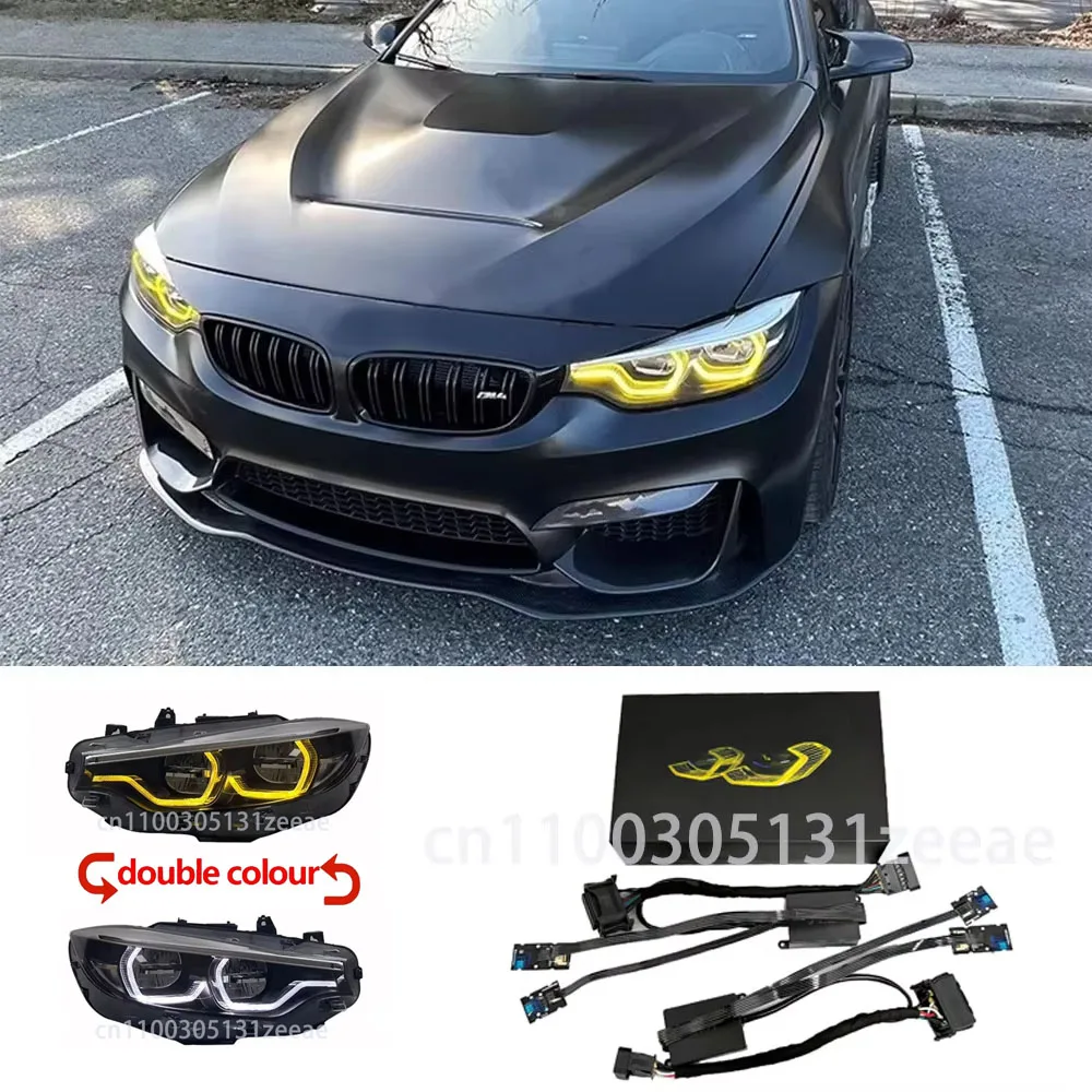 For 2016-2019 BMW M3 M4 F80 F82 F32 F33 F36 Yellow And White Dual-color Conversion DRL Daytimerunning Light LED Chip