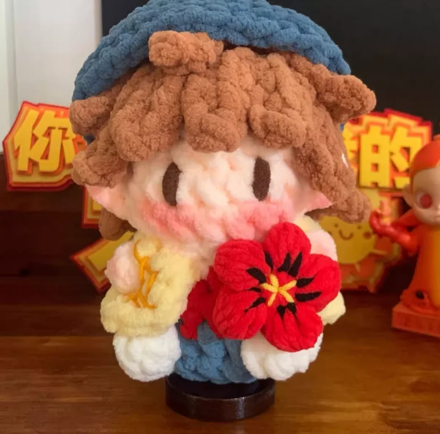 

Готовая тканая кукла помадки Хуа Чэнью, подарок на день рождения, игольная звезда, помадка, звезда, ручная вязаная кукла.