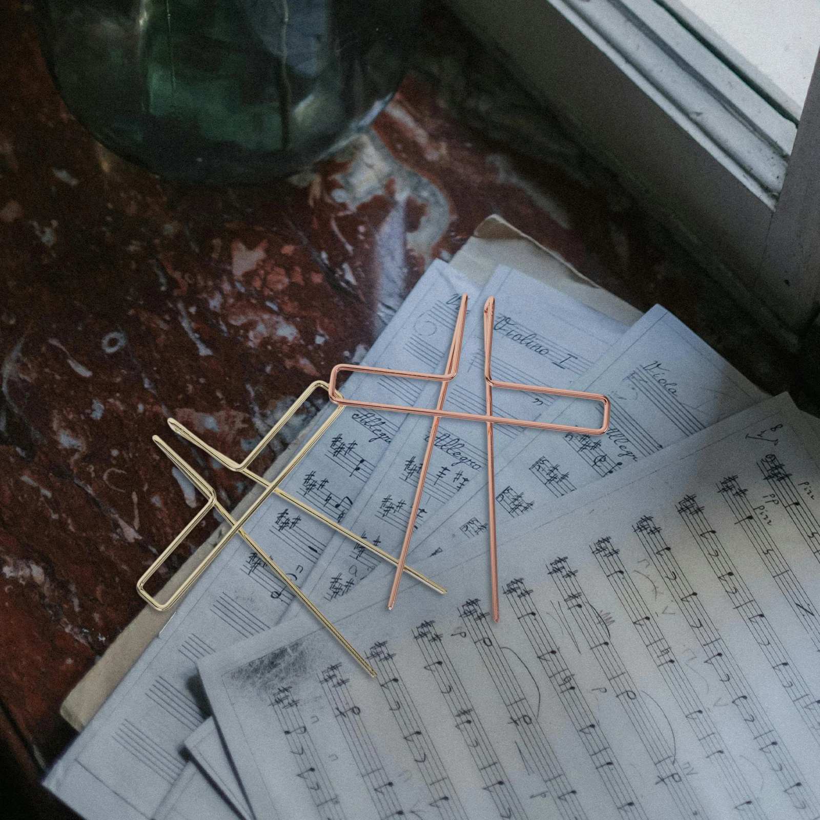 

2 Pcs Metal Music Books Note Clamp Clip for Bookmark Paperclip Page Holder Clips