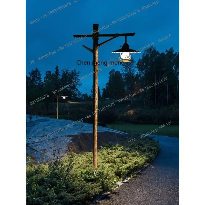 Solar retro park light Outdoor homestay landscape light Waterproof landscape scenic spot decorative street light