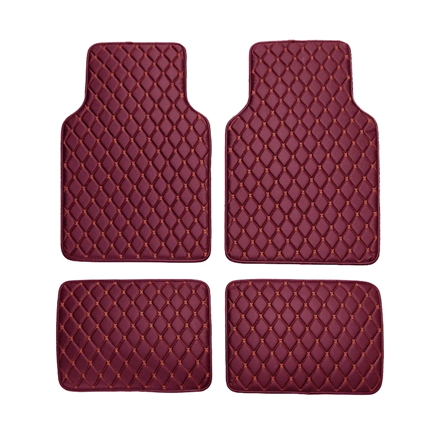 4Pcs/Set Car Waterproof Floor Mats Universal PU leather Auto Floor Mats Car Carpet For BMW 3 5 7 Series F20 E90 F30 E60