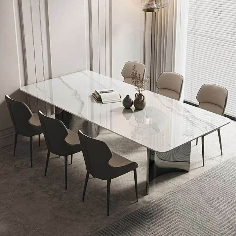 

Marble Dining Tables Round Center Luxury Dining Table Floor Removable Dressing Kitchen Tavolo Da Pranzo Dollhouse Furniture