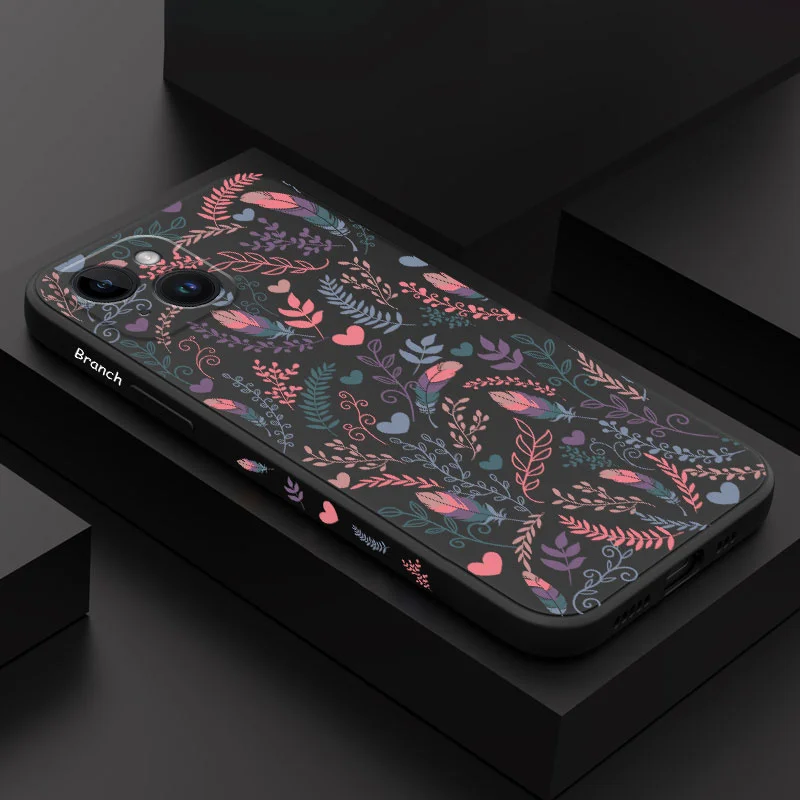 

Love Feathers Phone Case For iPhone 16 16E 15 14 13 12 11 X XR XS SE2 SE2020 8 7 6 6S Plus Pro Max Mini Silicone Cover