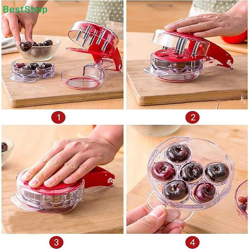 Picture 4: ★Cherry Pitter Tool 6 Slots Fast Pit Removal Food Grade Material For Home Baking Jam Making